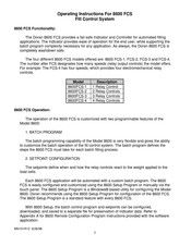 Doran 8600FCS-4 Operating Instructions Manual