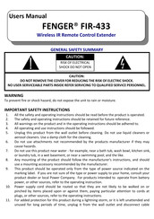 Fenger FIR-433 User Manual
