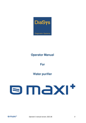 DiaSys Maxi+ Operator's Manual