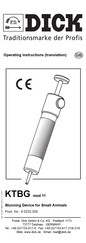 Dick KTBG 11 Operating Instructions Manual