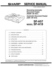 Sharp SF-A18 Service Manual