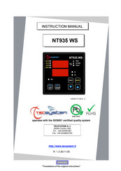 TECSYSTEM NT935 WS Instruction Manual