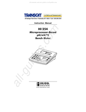 Hanna Instruments HI 254 Instruction Manual