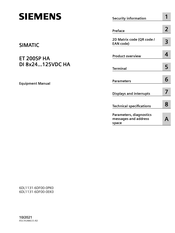 Siemens SIMATIC 6DL1131-6DF00-0PK0 Equipment Manual