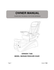 T-SPA T-800 VERSION 4 Manual