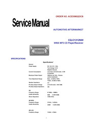 Panasonic CQ-C1312NW Service Manual
