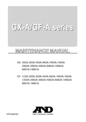 A&D GX-1003A Maintenance Manual