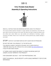 Buffalo Tools SB15 Assembly & Operating Instructions