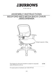 J.Burrows JBBEDMBMBK Assembly Instructions Manual