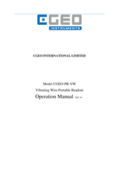 CGEO CGEO-PR-VW Operation Manual