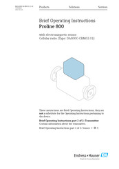 Endress+Hauser Proline 800 Brief Operating Instructions