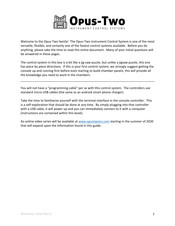 Opus-Two Instrument Control System User Manual