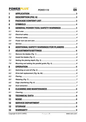 Power Plus POWX1110 Manual