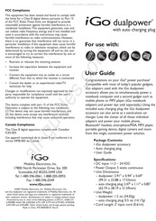 Igo DUAL POWER User Manual