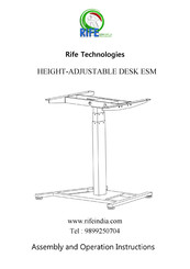 Rife ESM Assembly And Operation Instructions Manual