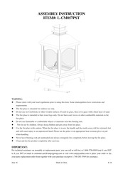 Sunjoy L-CM057PST Assembly Instruction