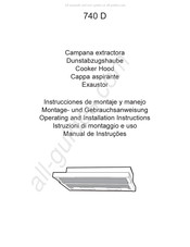 Electrolux 740 D Operating And Installation Instructions