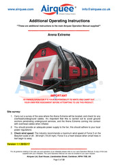 airquee Arena Extreme Additional Operating Instructions