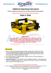 Airquee Dash n' Grab Additional Operating Instructions