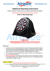 Airquee Kick 'N' Stick Dual Lean Additional Operating Instructions