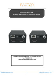 Factor Electronics HD50-4K-BALUN Manual