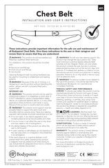 Bodypoint SH102-B1 Installation And User Instructions Manual
