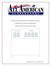 All American Scoreboards MP-3909 Operating Instructions And Service Manual