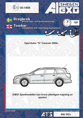 Alexo Sweden 645-102 Series Installation And Operating Instructions Manual