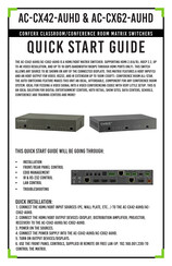 AVPro Edge AC-CX42-AUHD Quick Start Manual