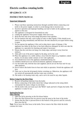 SAPIRHOME SP-1230-CV Instruction Manual