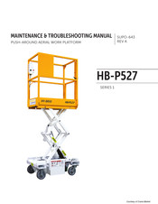 Custom Equipment Hy-Brid Lifts PUSH-AROUND Maintenance And Troubleshooting Manual
