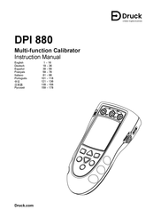 Baker Hughes Druck DPI 880 Instruction Manual