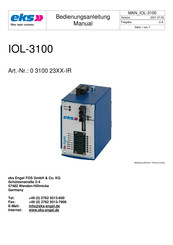 Eks IOL-3100 Manual