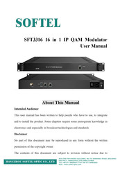 Softel SFT3316 User Manual