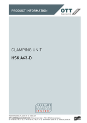 OTT-JAKOB HSK A63-D Product Information