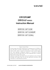 Ulvac CRYO-U12H Instruction Manual
