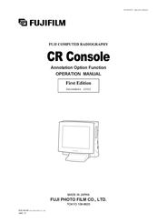 FujiFilm CR Console Operation Manual