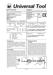 Universal Tool UT8955 Operator Instructions