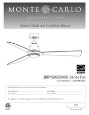 Monte Carlo Fan Company 3BRYSM60D Series Owner's Manual And Installation Manual