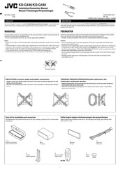 JVC KD-G445 Installation & Connection Manual