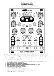 4ms Dual Looping Delay User Manual