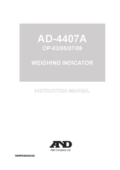 A&D AD-4407A Instruction Manual
