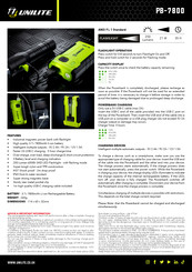 Unilite PB-7800 Quick Start Manual