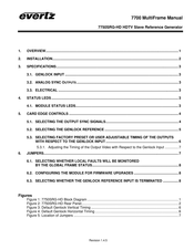 evertz 7750SRG-HD Manual