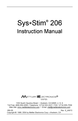 Mettler Electronics SYS-STIM 206 Instruction Manual