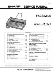 Sharp UX-177 Service Manual