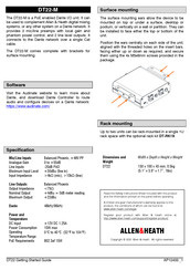 ALLEN & HEATH DT22-M Getting Started Manual