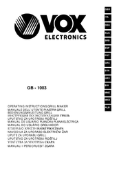 VOX electronics GB-1003 Operating Instructions Manual