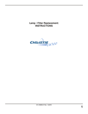 Christie Christie LW300 Instructions