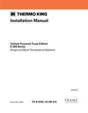 Trane Technologies THERMO KING E-200 Series Installation Manual
